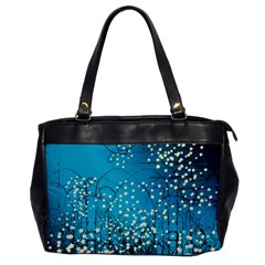 Flower Back Leaf River Blue Star Office Handbags