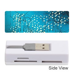 Flower Back Leaf River Blue Star Memory Card Reader (Stick) 