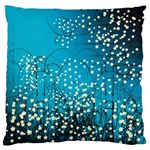 Flower Back Leaf River Blue Star Large Cushion Case (Two Sides) Front