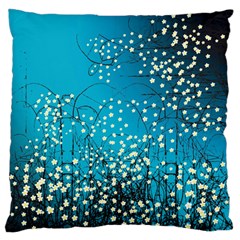 Flower Back Leaf River Blue Star Standard Flano Cushion Case (One Side)