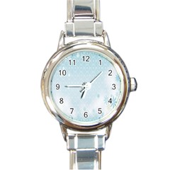 Flower Blue Polka Plaid Sexy Star Love Heart Round Italian Charm Watch