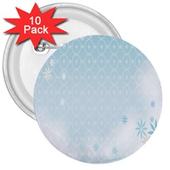 Flower Blue Polka Plaid Sexy Star Love Heart 3  Buttons (10 pack) 