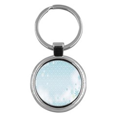 Flower Blue Polka Plaid Sexy Star Love Heart Key Chains (Round) 