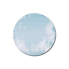 Flower Blue Polka Plaid Sexy Star Love Heart Rubber Round Coaster (4 pack) 