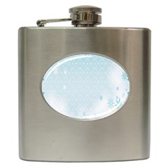 Flower Blue Polka Plaid Sexy Star Love Heart Hip Flask (6 oz)