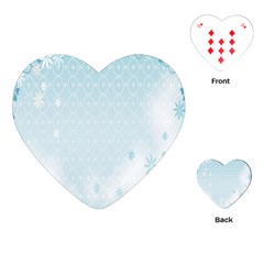 Flower Blue Polka Plaid Sexy Star Love Heart Playing Cards (Heart) 