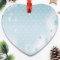 Flower Blue Polka Plaid Sexy Star Love Heart Heart Ornament (Two Sides)