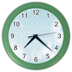 Flower Blue Polka Plaid Sexy Star Love Heart Color Wall Clocks