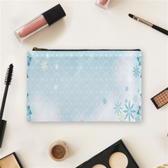 Flower Blue Polka Plaid Sexy Star Love Heart Cosmetic Bag (Medium) 