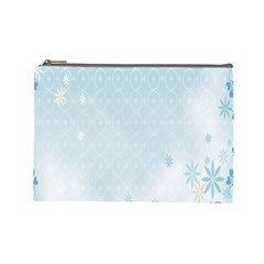 Flower Blue Polka Plaid Sexy Star Love Heart Cosmetic Bag (large)  by Mariart