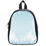 Flower Blue Polka Plaid Sexy Star Love Heart School Bag (Small) Front