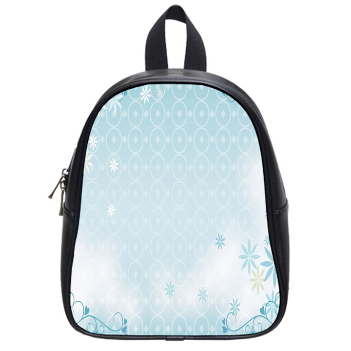 Flower Blue Polka Plaid Sexy Star Love Heart School Bag (Small)