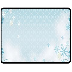 Flower Blue Polka Plaid Sexy Star Love Heart Fleece Blanket (Medium) 