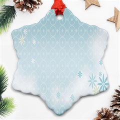 Flower Blue Polka Plaid Sexy Star Love Heart Ornament (Snowflake)