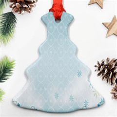 Flower Blue Polka Plaid Sexy Star Love Heart Ornament (Christmas Tree) 