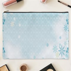 Flower Blue Polka Plaid Sexy Star Love Heart Cosmetic Bag (XXXL) 