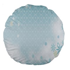 Flower Blue Polka Plaid Sexy Star Love Heart Large 18  Premium Round Cushions