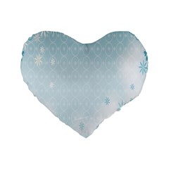 Flower Blue Polka Plaid Sexy Star Love Heart Standard 16  Premium Heart Shape Cushions