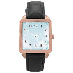 Flower Blue Polka Plaid Sexy Star Love Heart Rose Gold Leather Watch 