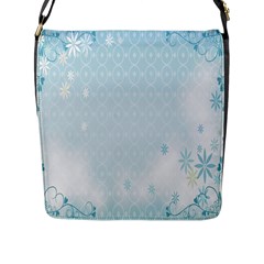 Flower Blue Polka Plaid Sexy Star Love Heart Flap Messenger Bag (L) 