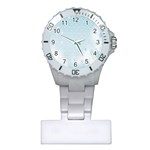 Flower Blue Polka Plaid Sexy Star Love Heart Plastic Nurses Watch Front