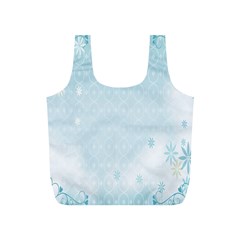 Flower Blue Polka Plaid Sexy Star Love Heart Full Print Recycle Bags (S) 