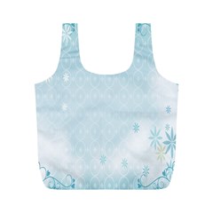 Flower Blue Polka Plaid Sexy Star Love Heart Full Print Recycle Bags (M) 