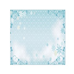 Flower Blue Polka Plaid Sexy Star Love Heart Small Satin Scarf (Square)