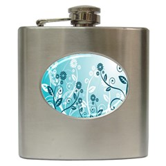 Flower Blue River Star Sunflower Hip Flask (6 oz)