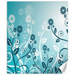 Flower Blue River Star Sunflower Canvas 8  x 10 