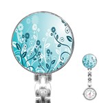 Flower Blue River Star Sunflower Stainless Steel Nurses Watch Front