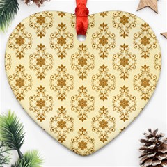 Flower Brown Star Rose Ornament (heart)