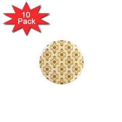 Flower Brown Star Rose 1  Mini Magnet (10 Pack) 