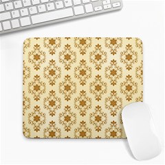 Flower Brown Star Rose Large Mousepads by Mariart