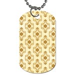 Flower Brown Star Rose Dog Tag (Two Sides) Front