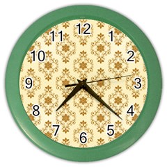 Flower Brown Star Rose Color Wall Clocks