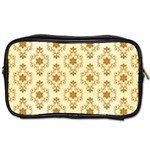 Flower Brown Star Rose Toiletries Bags 2-Side Front