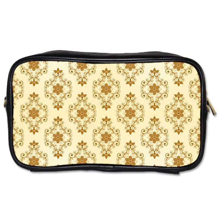 Flower Brown Star Rose Toiletries Bags 2-Side