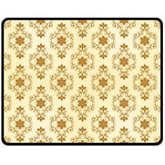 Flower Brown Star Rose Fleece Blanket (medium) 