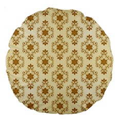 Flower Brown Star Rose Large 18  Premium Round Cushions