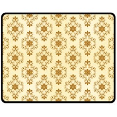 Flower Brown Star Rose Double Sided Fleece Blanket (medium) 