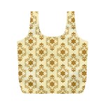 Flower Brown Star Rose Full Print Recycle Bags (M)  Front