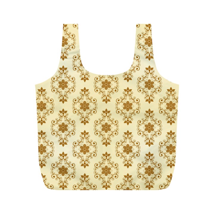 Flower Brown Star Rose Full Print Recycle Bags (M) 