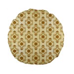 Flower Brown Star Rose Standard 15  Premium Flano Round Cushions Front