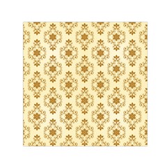 Flower Brown Star Rose Small Satin Scarf (square)