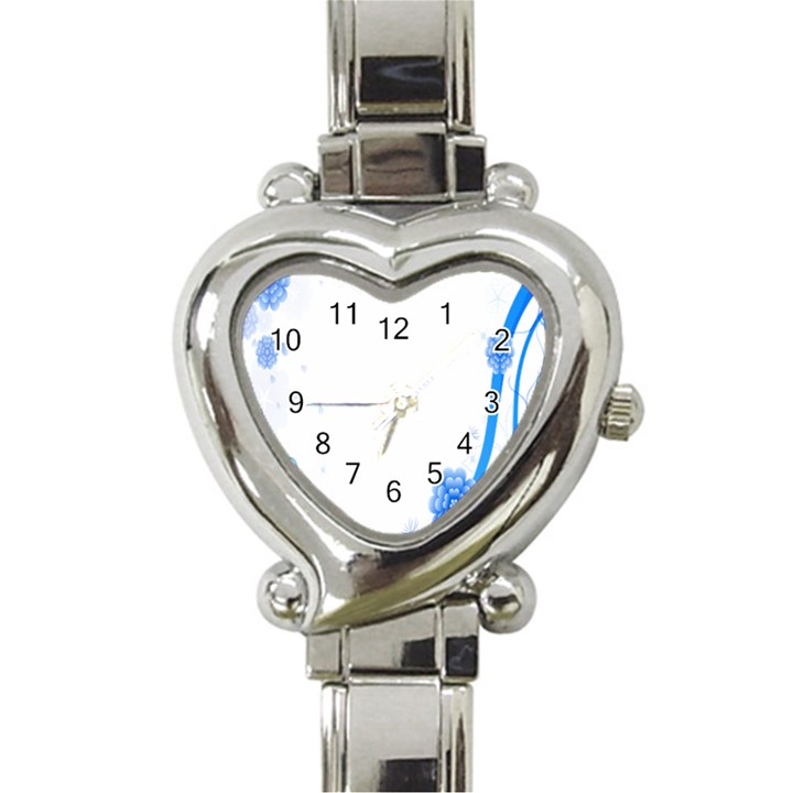 Flower Blue Sunflower Star Sexy Heart Italian Charm Watch