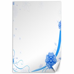 Flower Blue Sunflower Star Sexy Canvas 20  X 30   by Mariart