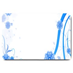 Flower Blue Sunflower Star Sexy Large Doormat 