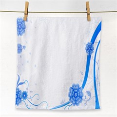 Flower Blue Sunflower Star Sexy Face Towel by Mariart