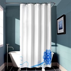 Flower Blue Sunflower Star Sexy Shower Curtain 36  X 72  (stall)  by Mariart